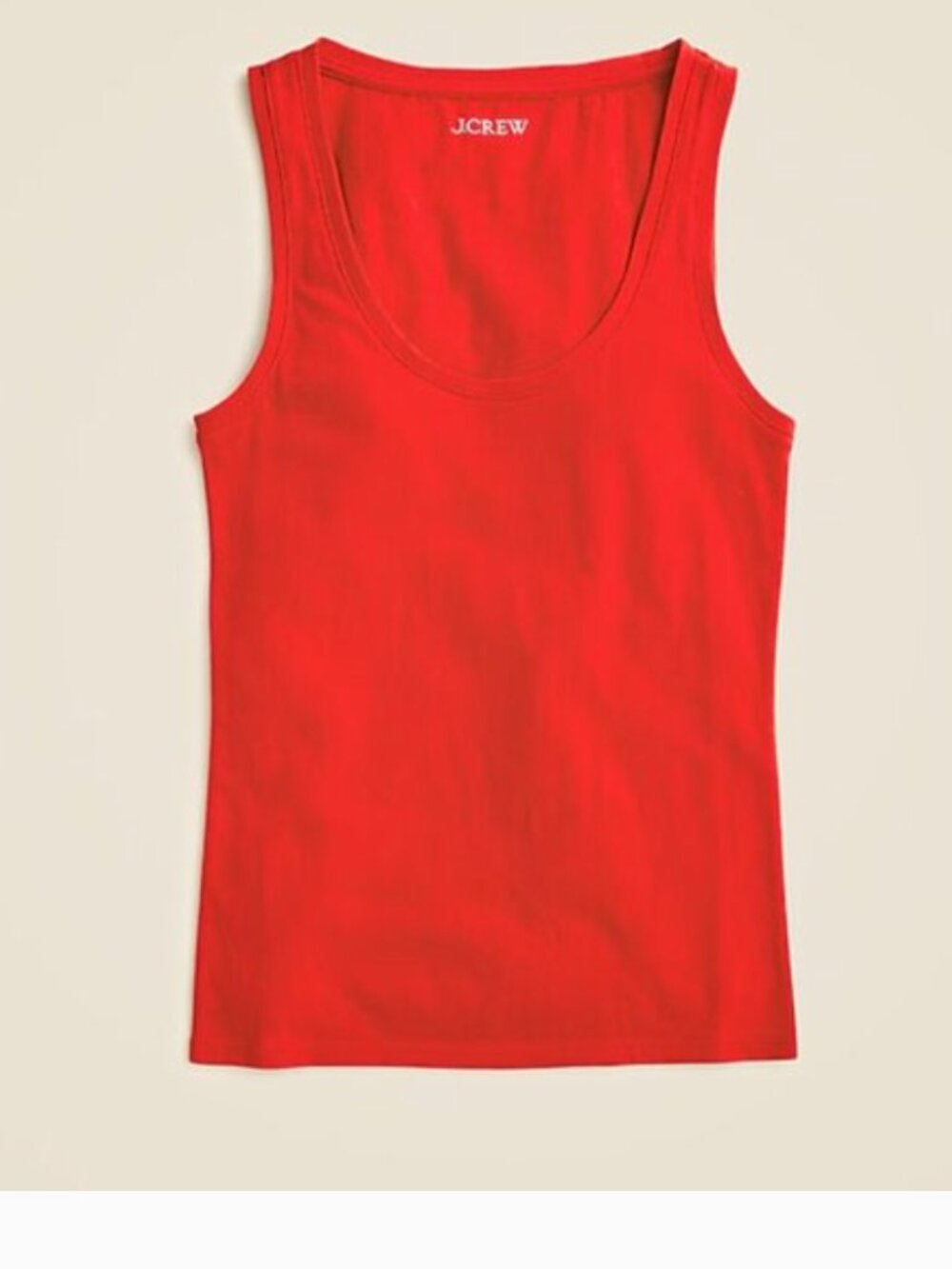 NWT J. Crew Vintage jersey scoopneck tank in red xs